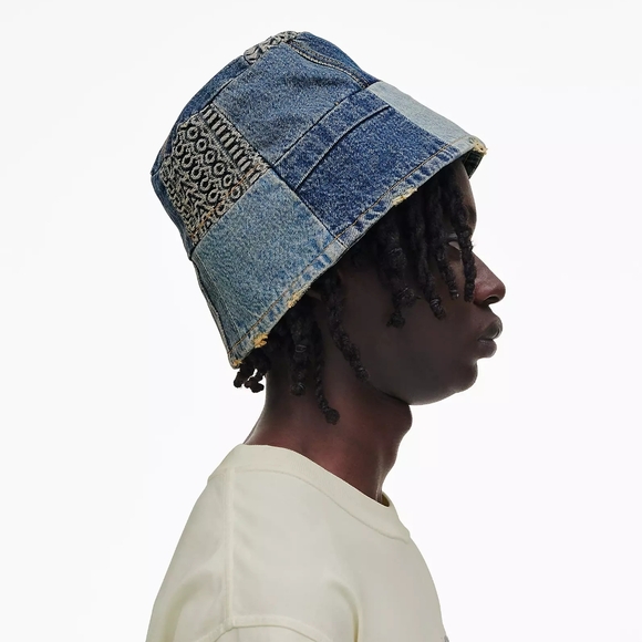 MARC JACOBS PATCHWORK DENIM BUCKET HAT SIZE XS/S - Picture 6 of 17